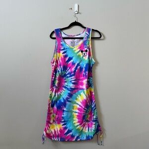 Disney Mickey Mouse rainbow tie dye since sides sleeveless mini dress